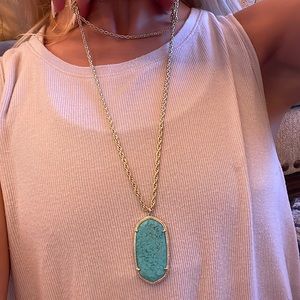 Kendra Scott Turquoise Stone Pendant Necklace